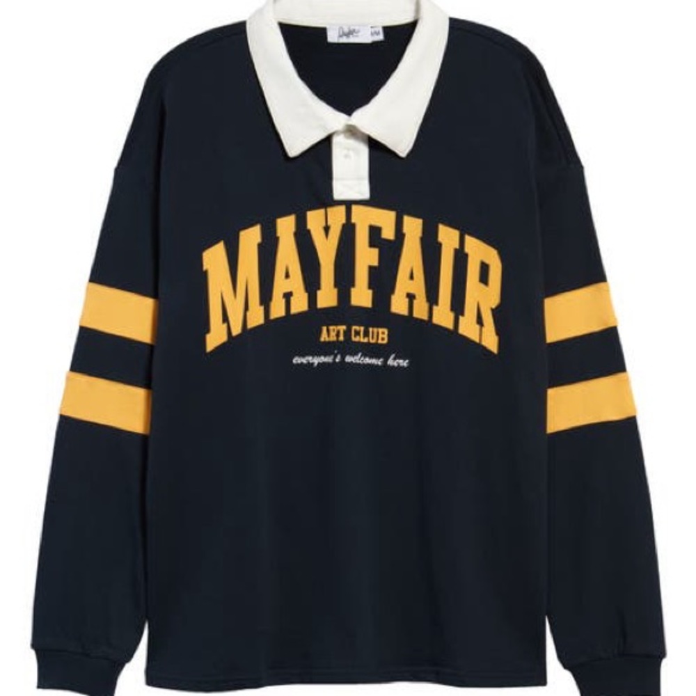 Mayfair Art Club Oversize Long Sleeve Rugby Polo XXL